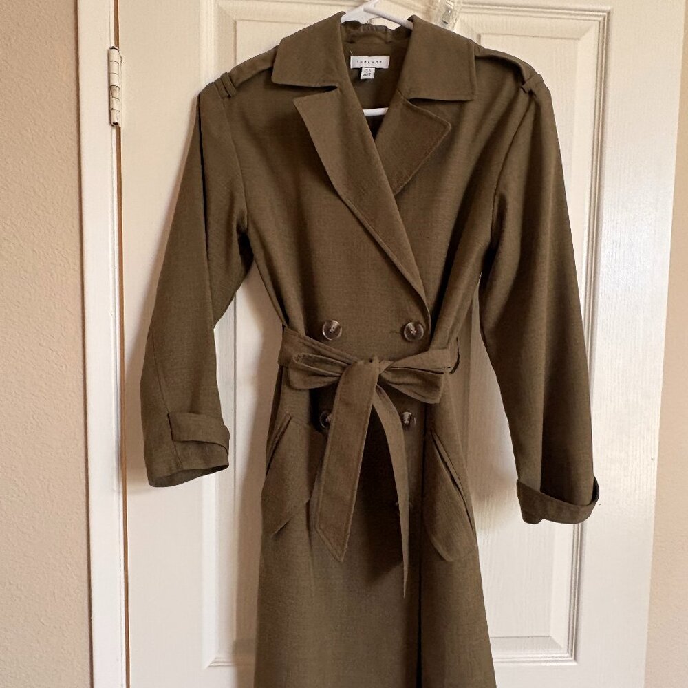 olive trench coat